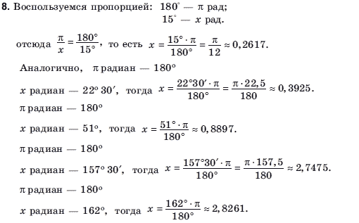 Алгебра і початки аналізу 10 клас Шкіль М.І., Слєпкань З.І., Дубинчук О.С. Задание 8