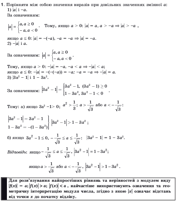Алгебра і початки аналізу 11 клас Шкіль М.І., Слєпкань З.І., Дубинчук О.С. Задание 1