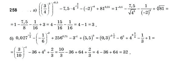 Алгебра і початки аналізу 11 клас Шкіль М.І., Слєпкань З.І., Дубинчук О.С. Задание 258