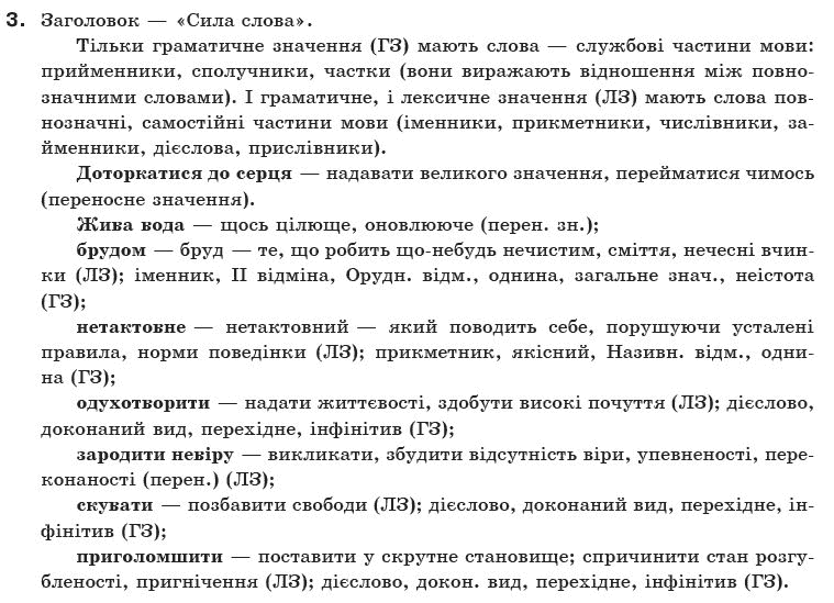 Українська мова 10 клас О.Б. Олiйник Задание 3