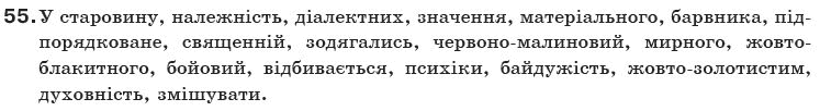 Українська мова 10 клас О.Б. Олiйник Задание 55