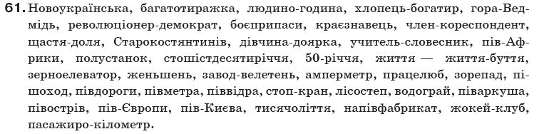 Українська мова 10 клас О.Б. Олiйник Задание 61