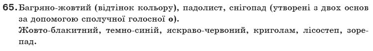 Українська мова 10 клас О.Б. Олiйник Задание 65