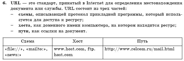 ГДЗ Информатика, 11 класс (для русских школ) И. Т. Зарецкая и др. Задание 6