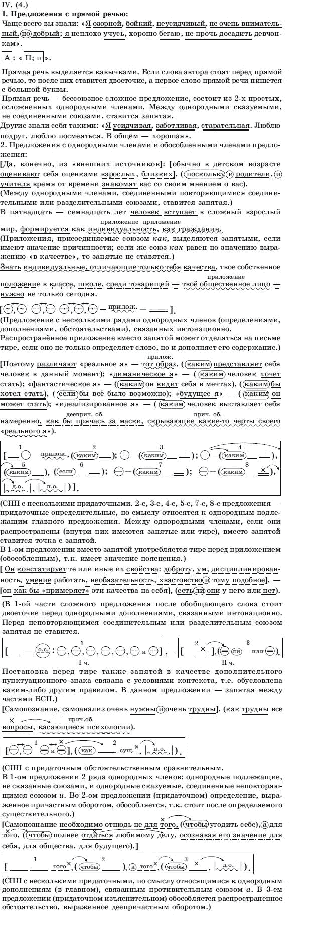 Русский язык 11 класс (для русских школ) Пашковская Н.А., Корсаков В.А. Задание iv4