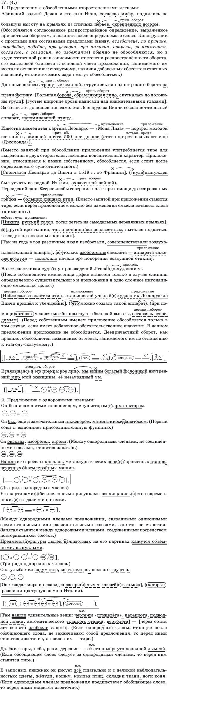 Русский язык 11 класс (для русских школ) Пашковская Н.А., Корсаков В.А. Задание iv4