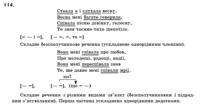 Українська мова 11 клас О.Б. Олiйник Задание 114