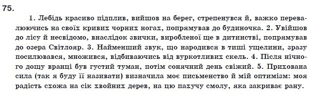 Українська мова 11 клас О.Б. Олiйник Задание 75