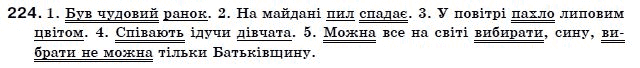Українська мова 11 клас О.М. Бiляєв та iн Задание 224