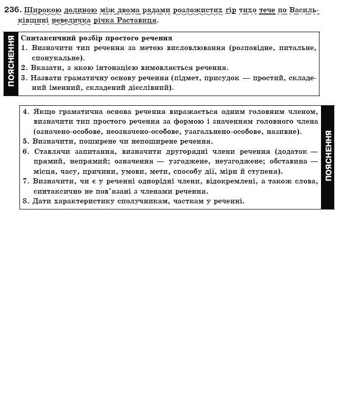 Українська мова 11 клас О.М. Бiляєв та iн Задание 236