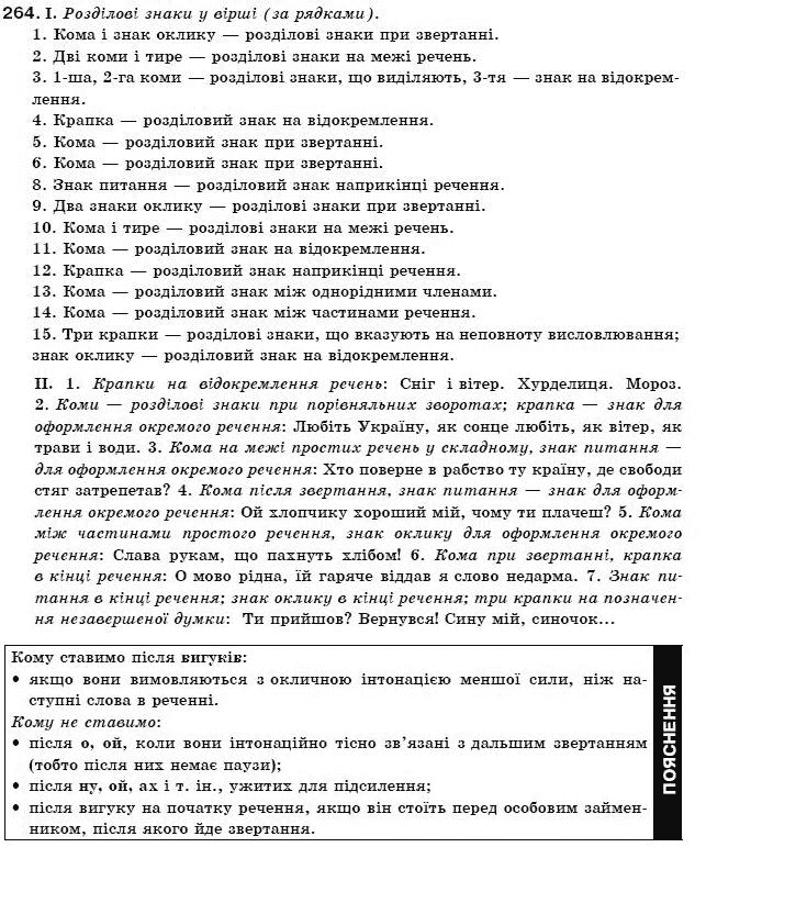 Українська мова 11 клас О.М. Бiляєв та iн Задание 264