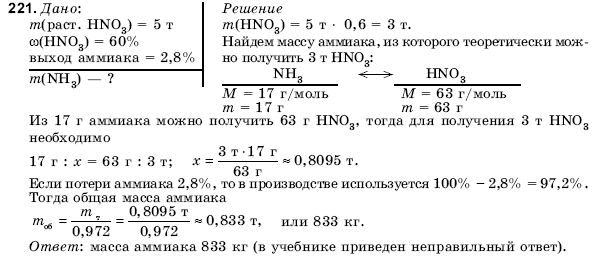 ГДЗ Химия, 11 класс (для русских школ) Н. Буринская Задание 221