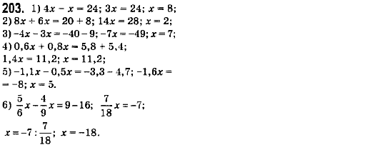 Математика 6 клас. Збірник задач і завдань для тематичного оцінювання Мерзляк А.Г., Номіровський Д,А., Полонський В.Б., Якір М.С. Вариант 203