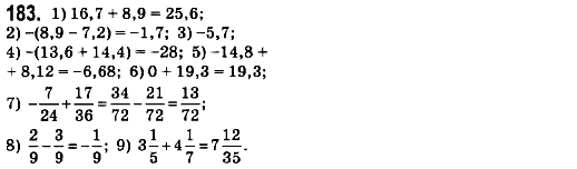 Математика 6 клас. Збірник задач і завдань для тематичного оцінювання Мерзляк А.Г., Номіровський Д,А., Полонський В.Б., Якір М.С. Вариант 183