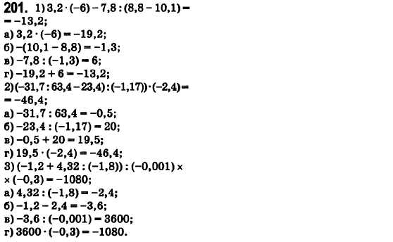 Математика 6 класс. Сборник задач и заданий для тематического оценивания (для русских школ) Мерзляк А.Г., Полонский В.Б., Рабинович Е.М., Якир М.С. Вариант 201