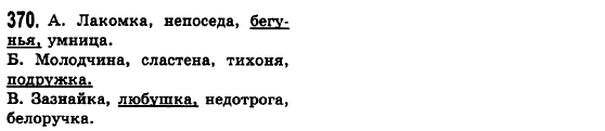 Русский язык 6 класс Баландина Н.Ф., Дегтярёва К.В., Лебеденко С.О. Задание 370