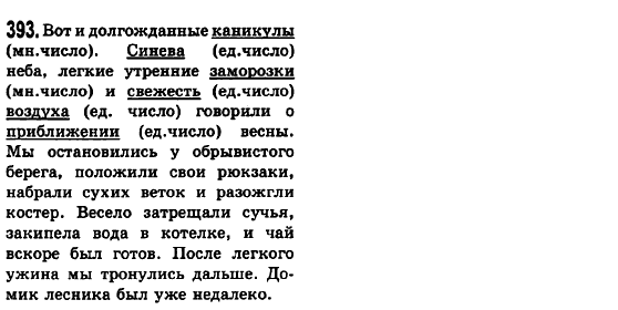 Русский язык 6 класс Баландина Н.Ф., Дегтярёва К.В., Лебеденко С.О. Задание 393