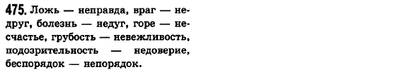 Русский язык 6 класс Баландина Н.Ф., Дегтярёва К.В., Лебеденко С.О. Задание 475