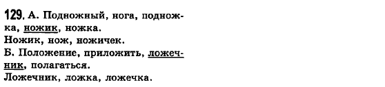 Русский язык 6 класс Баландина Н.Ф., Дегтярёва К.В., Лебеденко С.О. Задание 129