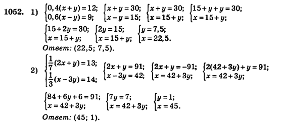 Алгебра (для русских школ) Истер О.С. Задание 1052