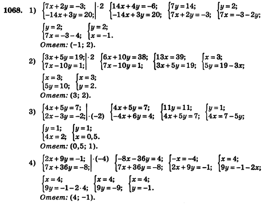 Алгебра (для русских школ) Истер О.С. Задание 1068