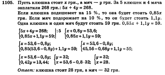 Алгебра (для русских школ) Истер О.С. Задание 1105