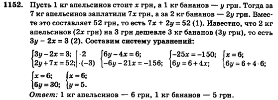 Алгебра (для русских школ) Истер О.С. Задание 1152