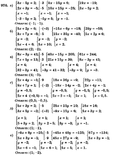 Алгебра 7 класс (для русских школ) Кравчук В.Р., Янченко Г.М. Задание 976