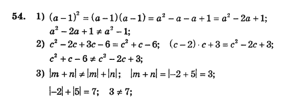 Алгебра. Збірник задач і завдань для тематичного оцінювання Мерзляк А.Г., Полонський В.Б., Рабінович Ю.М., Якір М.С. Вариант 54