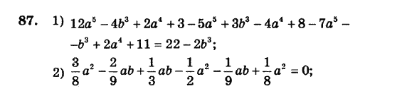 Алгебра. Збірник задач і завдань для тематичного оцінювання Мерзляк А.Г., Полонський В.Б., Рабінович Ю.М., Якір М.С. Вариант 87