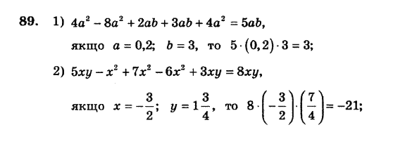 Алгебра. Збірник задач і завдань для тематичного оцінювання Мерзляк А.Г., Полонський В.Б., Рабінович Ю.М., Якір М.С. Вариант 89