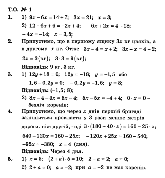 Алгебра. Збірник задач і завдань для тематичного оцінювання Мерзляк А.Г., Полонський В.Б., Рабінович Ю.М., Якір М.С. Вариант 1