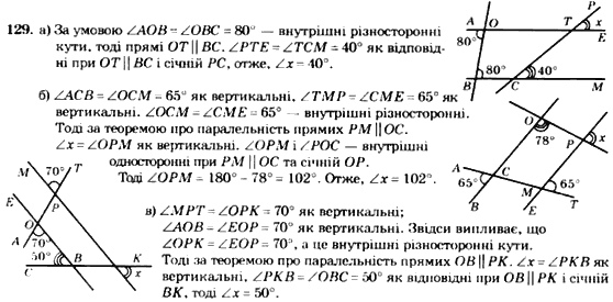 Геометрія 7 клас. Збірник задач і завдань для тематичного оцінювання Мерзляк А.Г., Полонський В.Б., Рабінович Ю.М., Якір М.С. Вариант 129