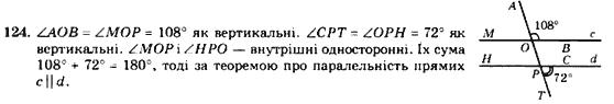 Геометрія 7 клас. Збірник задач і завдань для тематичного оцінювання Мерзляк А.Г., Полонський В.Б., Рабінович Ю.М., Якір М.С. Вариант 124