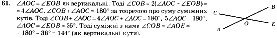 Геометрія 7 клас. Збірник задач і завдань для тематичного оцінювання Мерзляк А.Г., Полонський В.Б., Рабінович Ю.М., Якір М.С. Вариант 61