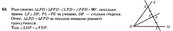 Геометрія 7 клас. Збірник задач і завдань для тематичного оцінювання Мерзляк А.Г., Полонський В.Б., Рабінович Ю.М., Якір М.С. Вариант 83