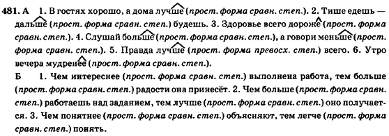 Русский язык 7 класс Баландина Н.Ф., Дехтярёва К.В., Лебеденко С.А. Задание 481