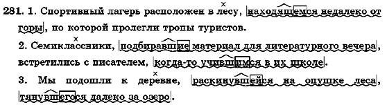 Русский язык 7 класс Михайловская Г.А., Пашковская Н.А., Корсаков В.А., Барабашова Е.В. Задание 281