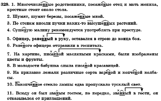 Русский язык 7 класс Михайловская Г.А., Пашковская Н.А., Корсаков В.А., Барабашова Е.В. Задание 328