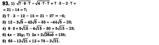 Алгебра 8 класс (для русских школ) Истер А.С. Вариант 93