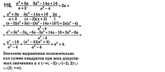 Алгебра 8 класс (для русских школ) Истер А.С. Задание 116