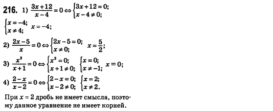 Алгебра 8 класс (для русских школ) Истер А.С. Задание 216