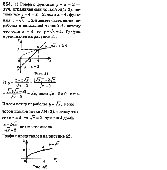 Алгебра 8 класс (для русских школ) Истер А.С. Задание 664