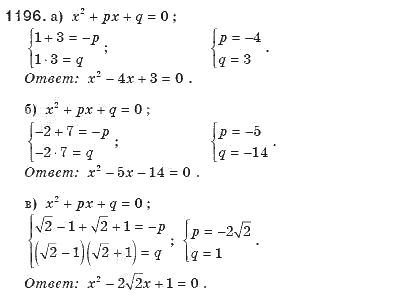 Алгебра 8 класс (для русских школ). Бевз Г.П., Бевз В.Г. Задание 1196
