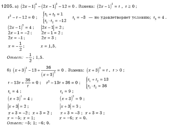Алгебра 8 класс (для русских школ). Бевз Г.П., Бевз В.Г. Задание 1205