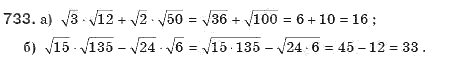Алгебра 8 класс (для русских школ). Бевз Г.П., Бевз В.Г. Задание 733