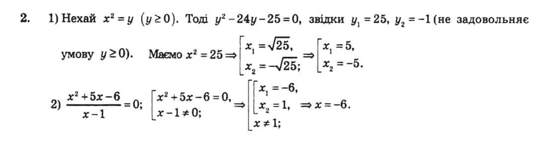 Алгебра 8 клас. Збірник Мерзляк А.Г., Полонський В.Б., Рабінович Ю.М., Якір М.С. Вариант 2