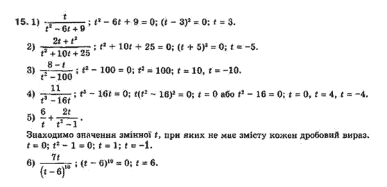 Алгебра 8 класс Біляніна О.Я., Кінащук Н.Л., Черевко І.М. Задание 15