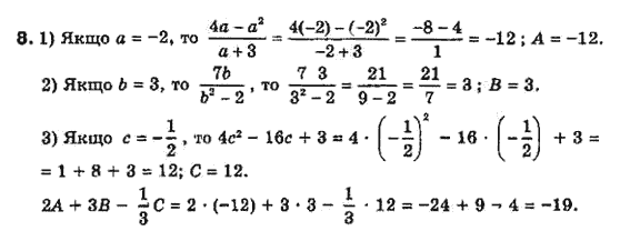 Алгебра 8 класс Біляніна О.Я., Кінащук Н.Л., Черевко І.М. Задание 8