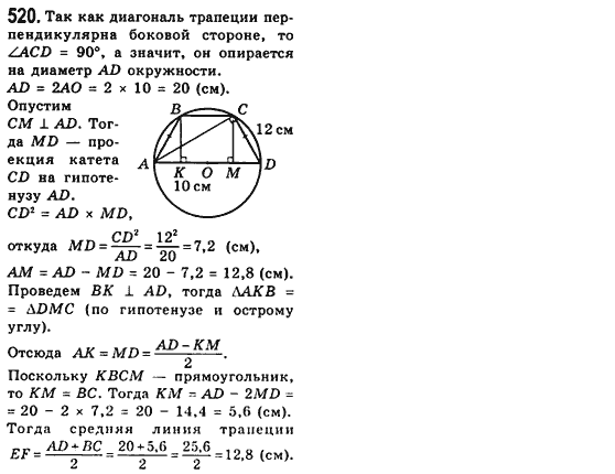 Геометрия 8 класс (для русских школ) Мерзляк А.Г., Полонский В.Б., Якир М.С. Задание 521
